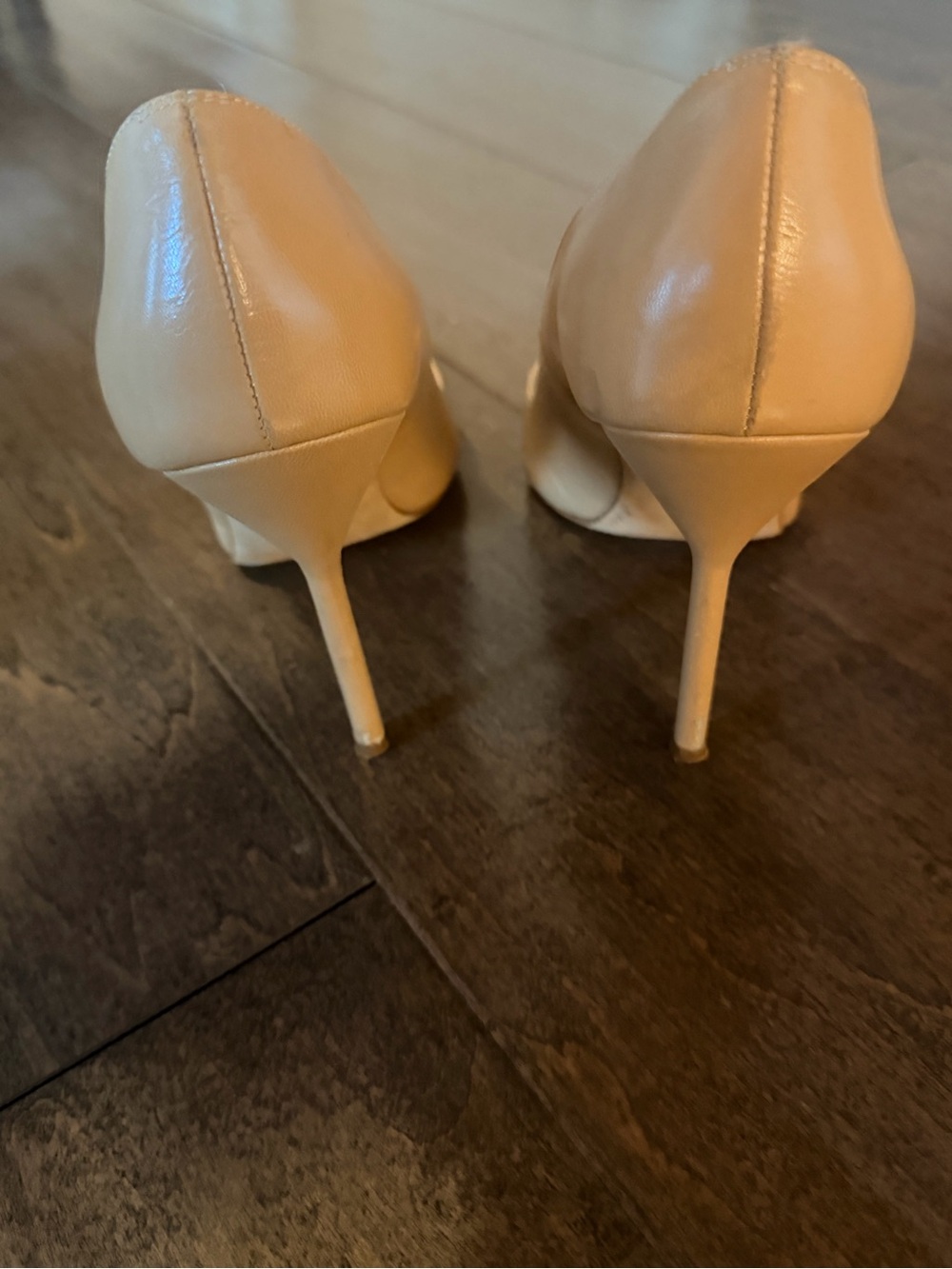 Manolo Blahnik Nude BB Pointed-Toe Leather Pumps 36.5 - Picture 7 of 8